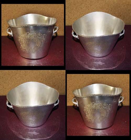 STUNNING ETCHED SILVERPLATED ICE BUCKET @@@ CRAZZYYY LOW START
