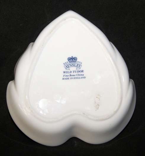 DM84Sale Aynsley Heart Dish "Wild Tudor" @@@ Crazy Low R1 Start