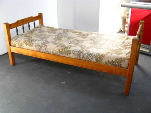 Pine Single Bed with Mattress and Base Board **FIRST BID WINS!!**