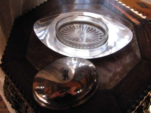 DM84Sale Silver Plated Butter Dish with Insert and Cover @@@ Crazy Low R1 Start