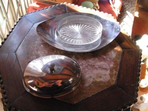 DM84Sale Silver Plated Butter Dish with Insert and Cover @@@ Crazy Low R1 Start