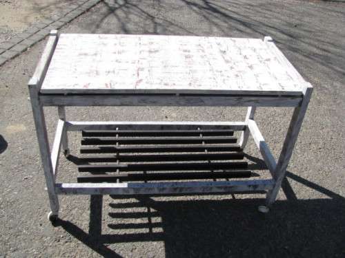 DM84Sale A VINTAGE 2 TIER PAINT EFFECT TROLLEY ON CASTORS @@@ Crazy Low R1 Start