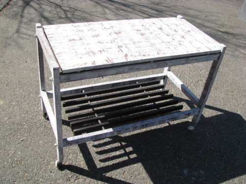 DM84Sale A VINTAGE 2 TIER PAINT EFFECT TROLLEY ON CASTORS @@@ Crazy Low R1 Start