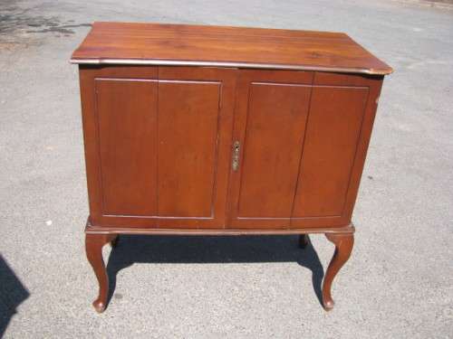 DM84Sale RETRO 1970'S MAHOGANY TV CABINET WITH FOLD UP DOORS & PAD FEET @@@ Crazy Low R1 Start