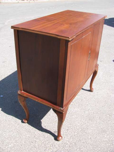 DM84Sale RETRO 1970'S MAHOGANY TV CABINET WITH FOLD UP DOORS & PAD FEET @@@ Crazy Low R1 Start