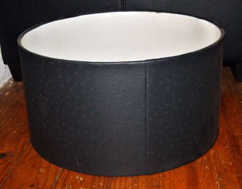 Black Faux Ostrich Leather Lampshade !!!REDUCED!!!