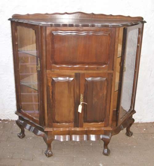 Imbuia Drinks/ Display Cabinet