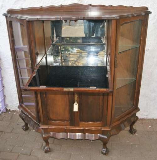 Imbuia Drinks/ Display Cabinet