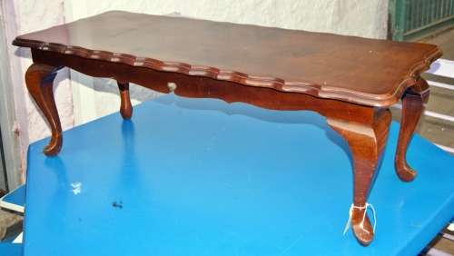 Imbuia Coffee Table with Queen Anne Legs