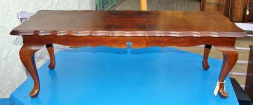 Imbuia Coffee Table with Queen Anne Legs