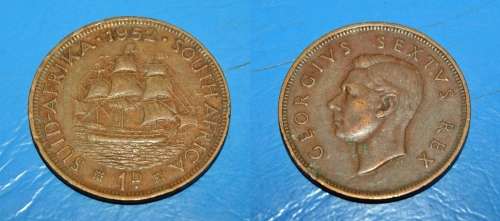 1952 South African 1 Penny