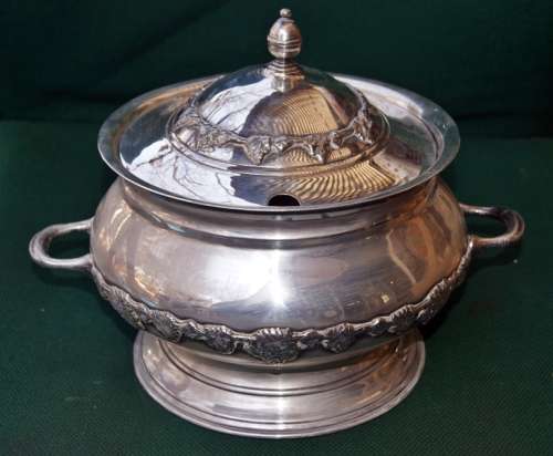 Silver Plated Soup Tureen with Lid