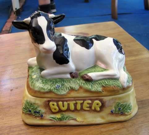Cow Butter Dish with Lid James Herriots Country Kitchen Border Fine Arts