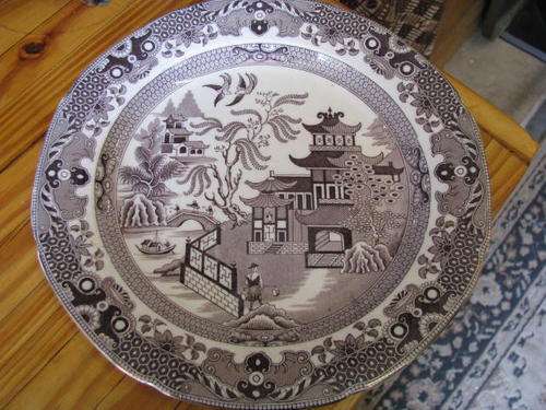 A HIGHLY COLLECTABLE "WILLOW" PLATE...BURLEIGH WARE. HIGH QUALITY  @@@CRAAAZZZYYY R1 START!!!!