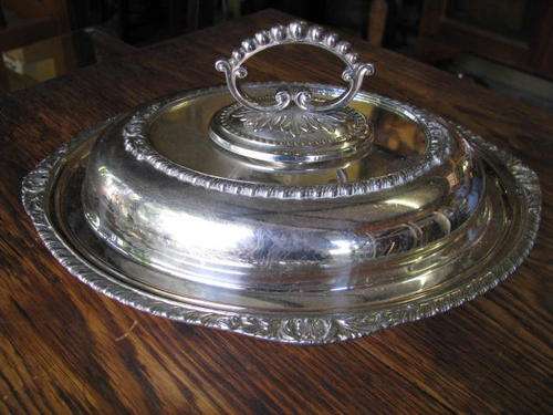 ## A VEGETABLE DISH WITH LID AND DETACHABLE HANDLE....CANADA ##