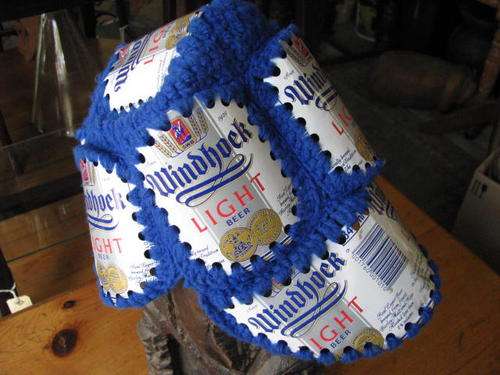 STUNNING OLD "WINDHOEK" LAGER HAT.... MADE FROM OLD TINS