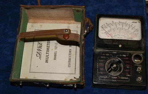 VINTAGE MULTIMETER 4 IN ORIGINAL LEATHER CASE WITH MANUAL@@@CRAAAZZZYYY R1 START!!!!