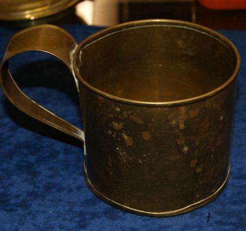 HUGE OLD BRASS MUG...  WHEN REGULAR MUGS JUST WONT DO@@@ CRAAZZYYY R1 START