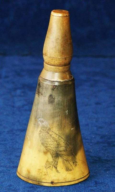 ULTRA RARE+*+* A STUNNING ANTIQUE GUNPOWDER FLASK @@@ CRAAZZYYY R1 START