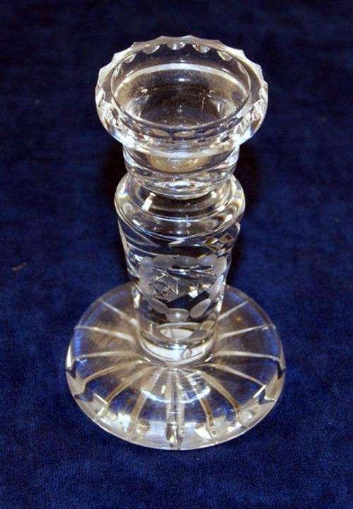 *** GORGEOUS  ROSECUT  SOLID CRYSTAL CANDLE HOLDER...... @@@ CRAAAZZYYY R1 START