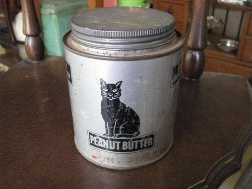VERY OLD BLACK CAT PEANUT BUTTER TIN