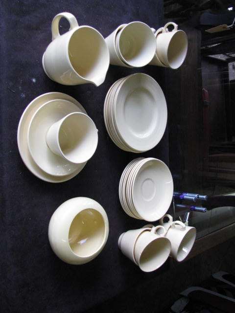 GORGEOUS OLD WOODS WARE TEA SET @@@ CRAAZZZYY R1 START BID PER ITEM