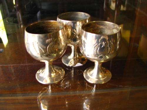 3 x Plated EPNS Goblets
