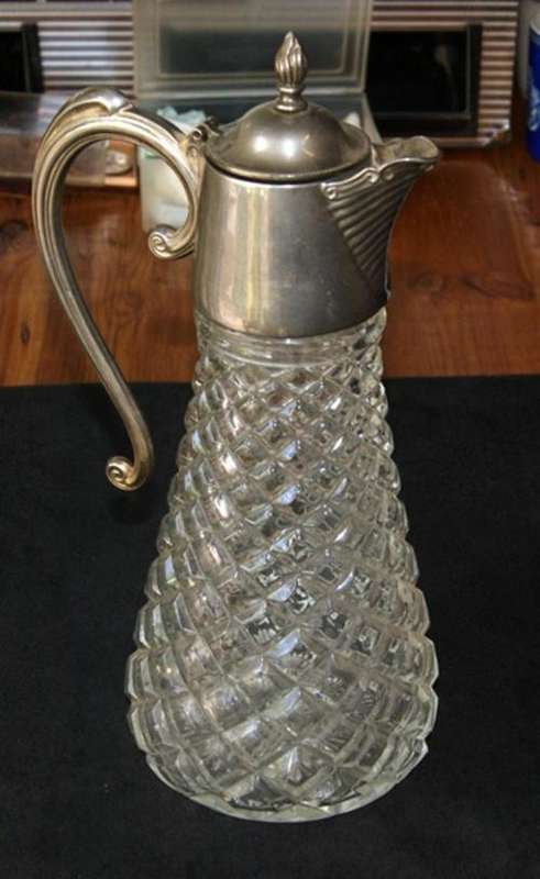 STUNNING OLD CRYSTAL & EPNS DECANTER @@@ CRAAZZYYY R1 START