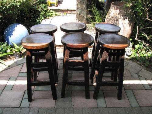 A SET OF 6 SLEEPERWOOD BAR STOOLS REDUCED!!!! REDUCED!!!! now reduced even further !!!!