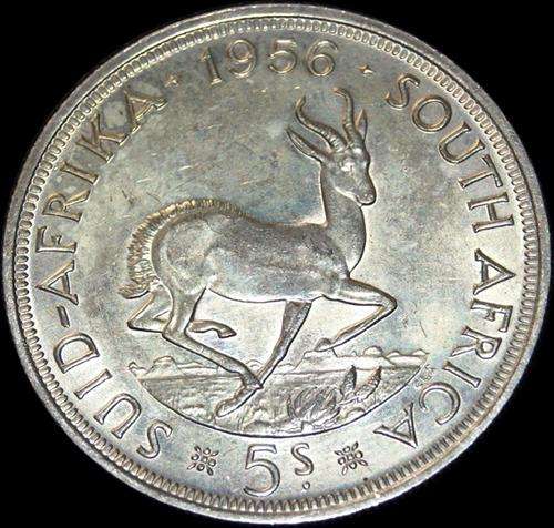 South Africa - 1956 CROWN 5s - PROOF - Mintage LOW 1700