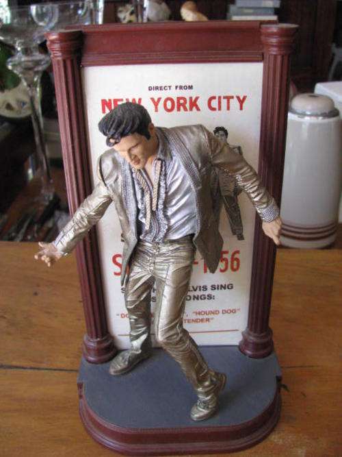"THE KING" ELVIS PRESLEY FIGURINE ...LIVE ON STAGE  NEW YORK CITY SEPT 10TH 1956