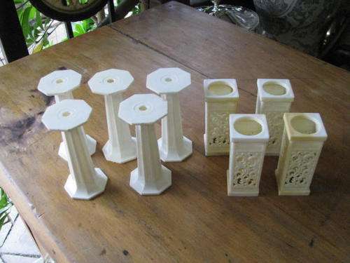 9 X HIGHLY ORNATE CAKE STAND PILLARS/COLUMNS @@@ CRAAZZZYYY R1 START