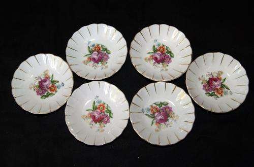 STUNNING SET OF 6 BISCUIT PLATES @@@ CRAZZYYYY R1 START
