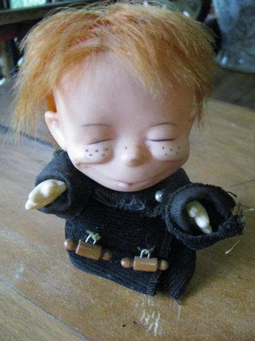 A FRECKLED LITTLE BOY TOY...........TOO CUTE