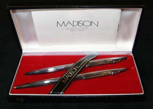 VINTAGE MADISON BY CARAN D'ACHE PEN SET WITH SWORD CLIP... NEVER USED!! @@@ CRAZY R1 START
