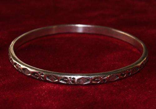 GORGEOUS VINTAGE HALLMARKED SILVER (990) BANGLE @@@ CRAAZZYYY R1 START