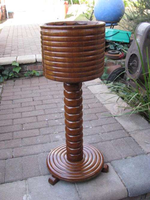 Vintage Burmese Teak Plant Holder
