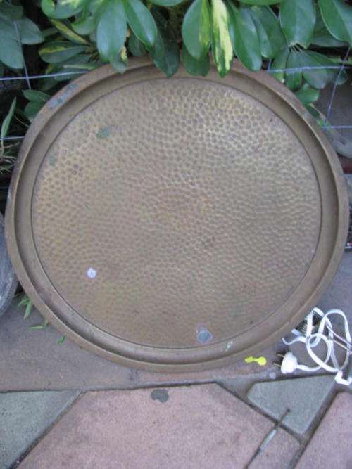 A ROUND BRASS TRAY... LOVELY OLD SOLID BRASS ITEM @CRRRRAAAAZZZY R1 START
