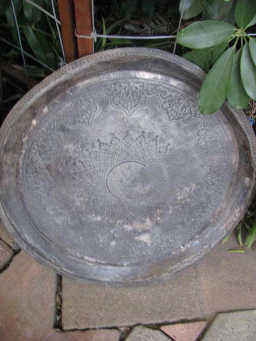 A BRITANNIA ASHBURN AND SONS ENGRAVED TRAY ON FEET...SHEFFIELD ENGLAND @CRRRRAAAAZZZY R1 START
