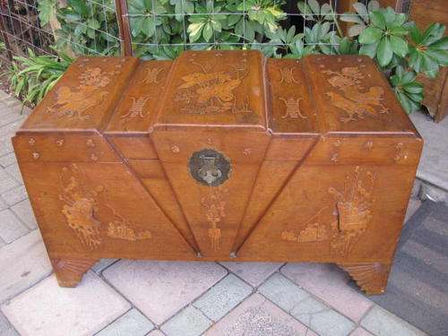 A MAGNIFICENT CHINESE CAMPHOR CHEST....... THIS IS A VERY UNUSUAL ITEM...CIRCA 1900-1920