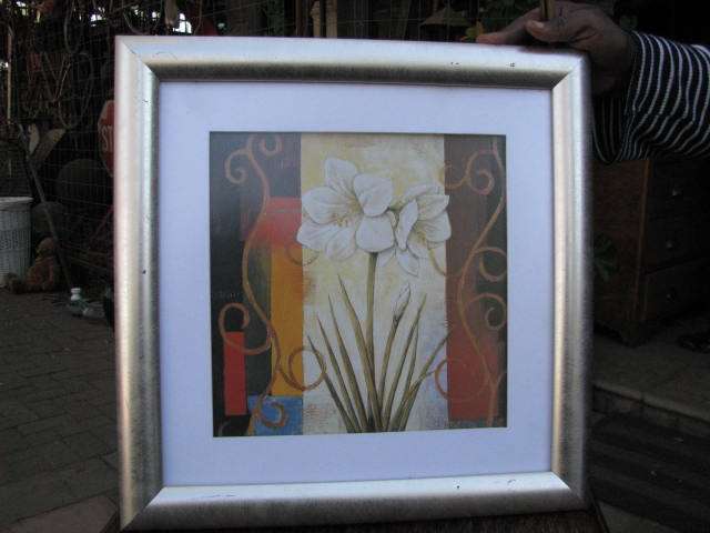 LOVELY , UNUSUAL FLORAL PRINT NICELY FRAMED @CCRRRRAAAAZZZY R1 START
