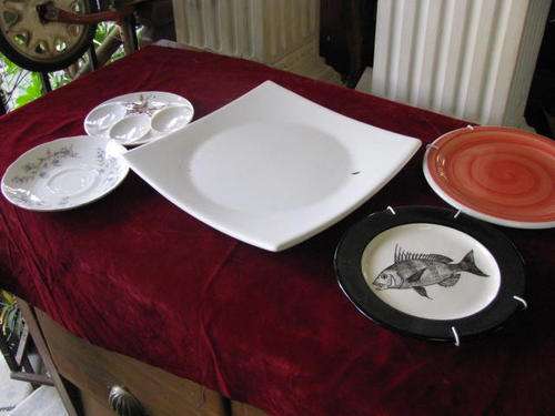 5 ASSORTED PLATES.......ALL FOR ONE BID  @ CRRAZZY R1 START..