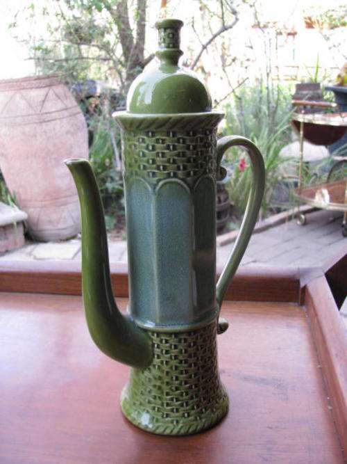 A LOVELY TALL COFFEE POT........HAS A TURKISH FEEL TO IT