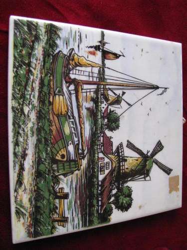 A LOVELY VINTAGE HOLLANDS TILE....EURO CERAMIC HOLLAND