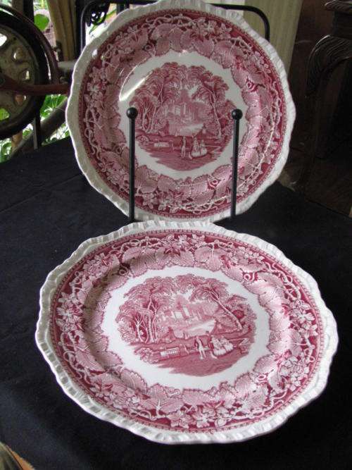 2 x GORGEOUS MASONS IRONSTONE CHINA PLATES IN THE "VISTA" PATTERN.... BID EACH @CRRRAAZZY R1 START
