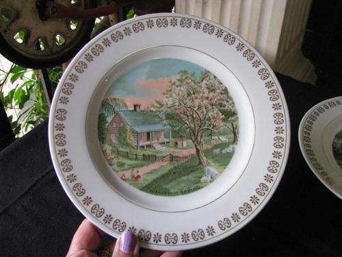 A GORGEOUS CURRIER & IVES WALL DISPLAY PLATE DEPICTING "SPRING"@ CRRAAAZZY R1 START