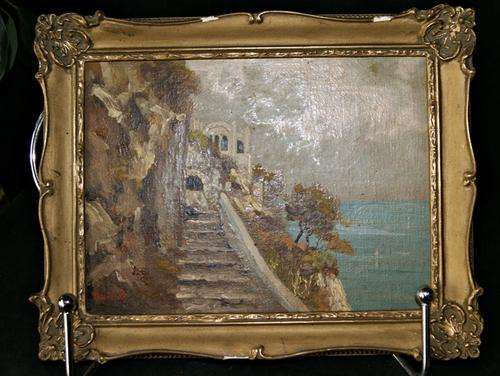 GORGEOUS OLD SIGNED ORIGINAL OIL PAINTING IN STUNNING VINTAGE GILT FRAME #1 @ CRAAZZYYY R1 START