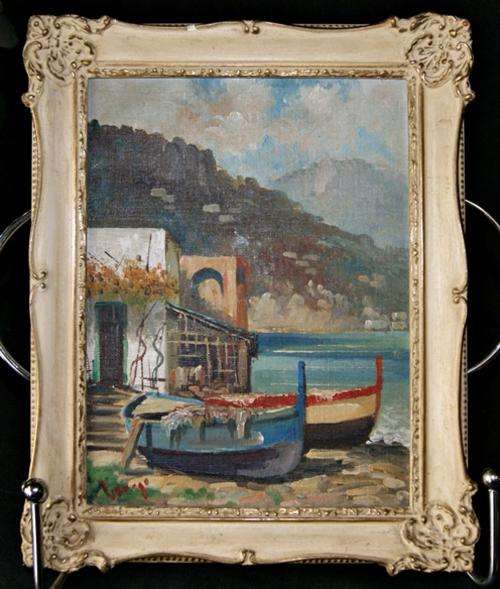GORGEOUS OLD SIGNED ORIGINAL OIL PAINTING IN STUNNING VINTAGE GILT FRAME #5 @ CRAAZZYYY R1 START