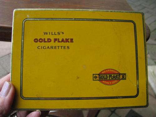 A WILLS GOLD FLAKE CIGARETTE TIN... HARD TO BELIEVE CIGARETTES WERE SOLD IN THESE @CRRAAAZY R1 START