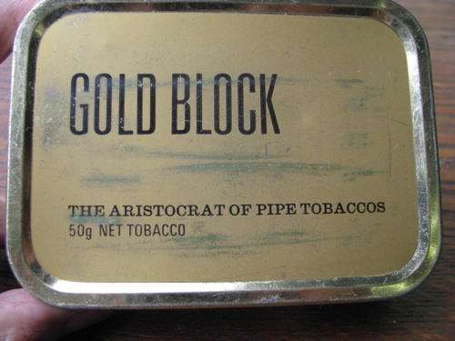 A VINTAGE GOLD BLOCK TOBACCO TIN  @CRRAAAZY R1 START
